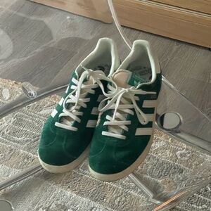 Adidas Green and White Gazelles